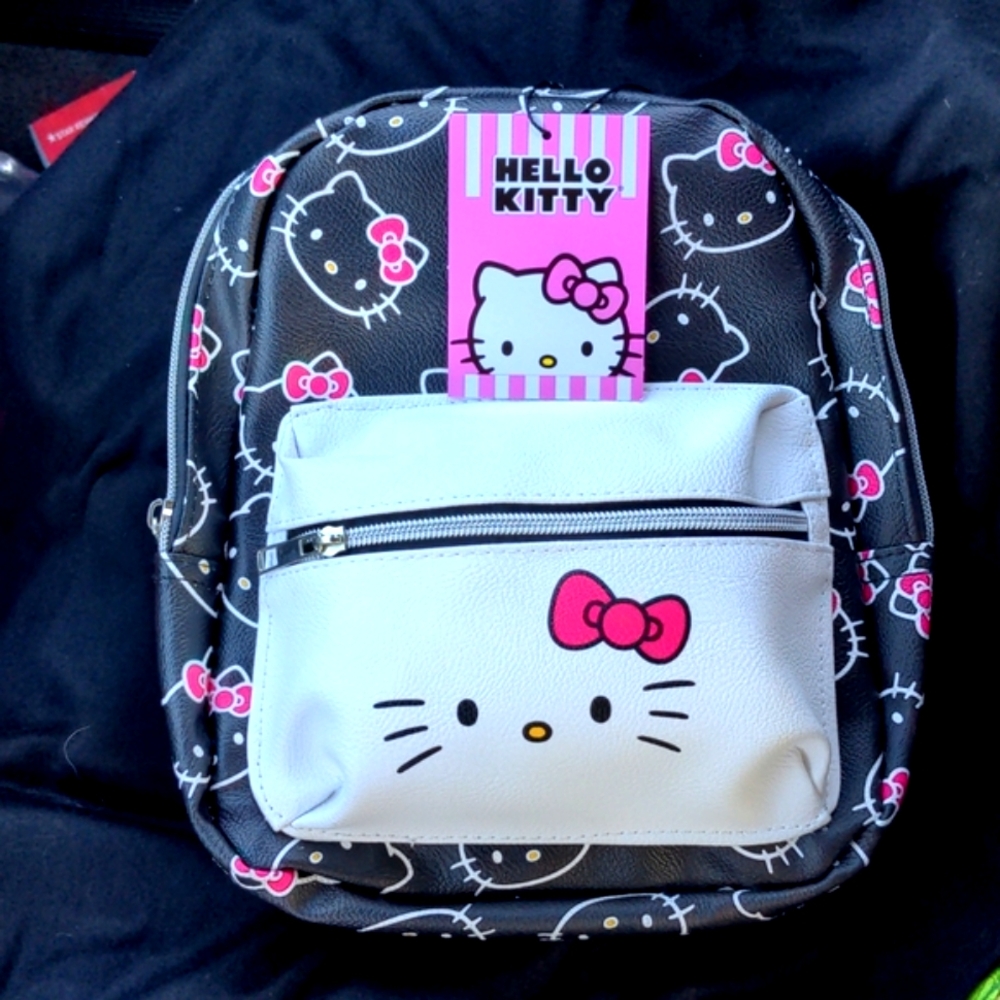 Hello Kitty Black Mini Backpack